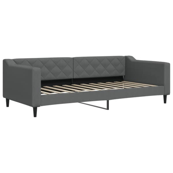 Dagbädd utdragbar mörkgrå 90x200 cm tyg