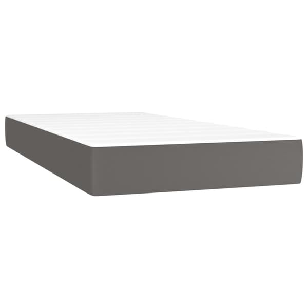 Pocketresårmadrass medium grå 120x190x20 cm konstläder