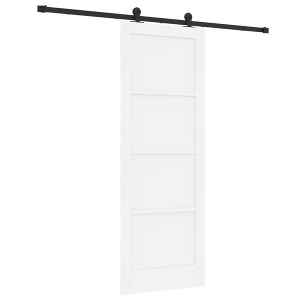 Skjutdörr ORKDAL 78 x 211 cm Konstruerat trä Vit och svart