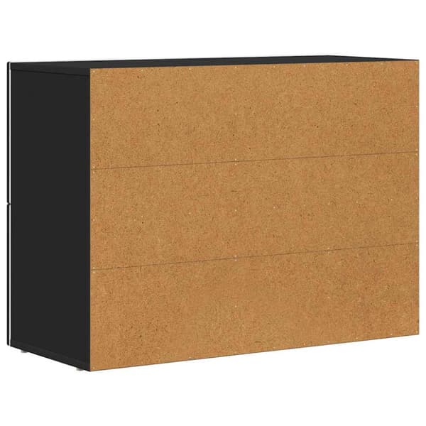 Sideboard Svart 80,5 x 35 x 59 cm Konstruerat trä
