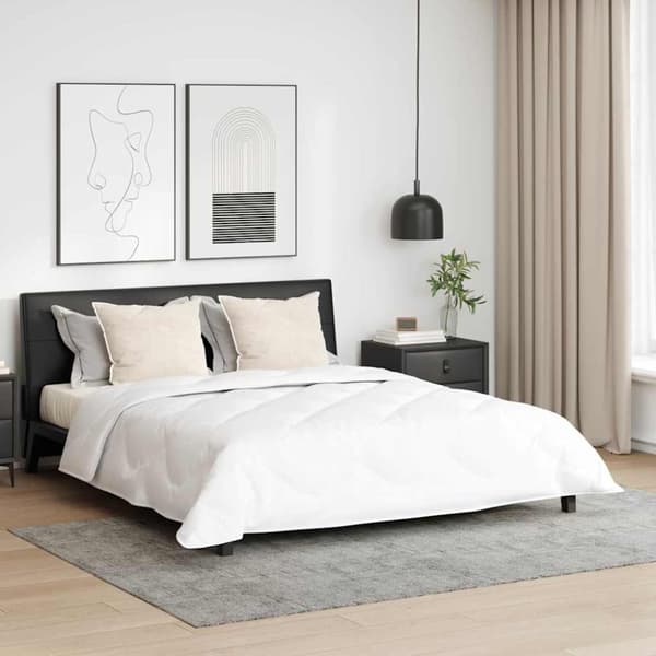 Duntäcke med kudde 3 pcs Vit Mikrofiber