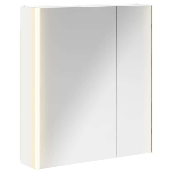 Badrumsspegelskåp Vit 63,5 x 15,5 x 70 cm Konstruerat trä