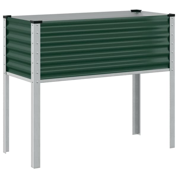 Trädgårdskruka grön 100x45x90 cm stål