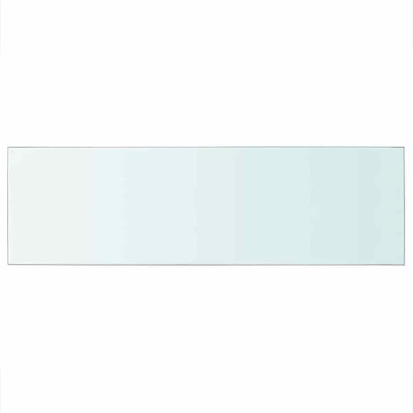 Hyllplan 2 st glas genomskinlig 80x25 cm