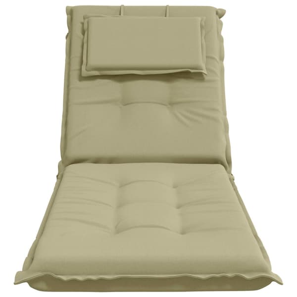 Solstol Kudde GEMERT 100% Polyester Ljusgrön 190 x 60 x 9 cm