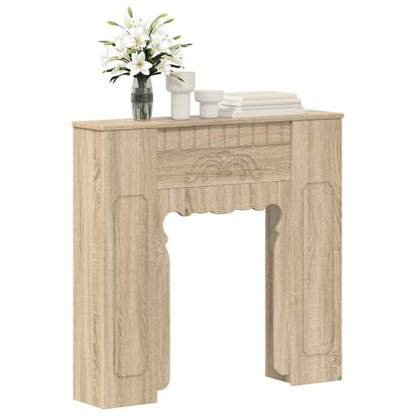 Eldstadsram Sonoma-ek 93 x 20 x 89 cm Konstruerat trä