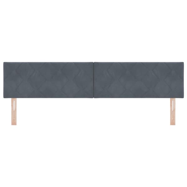 Huvudgavel Mörkgrå 200 cm Sammet