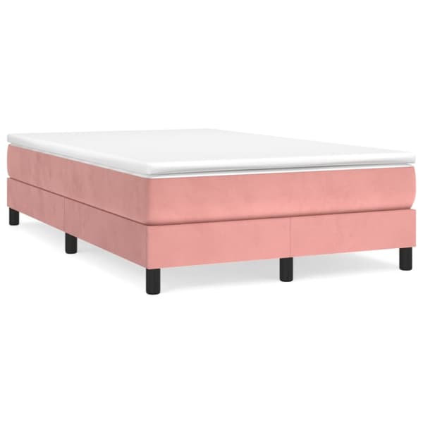 Ramsäng med madrass rosa 120x200 cm sammet