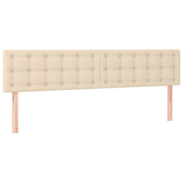 Ramsäng med madrass gräddvit 120x190 cm tyg