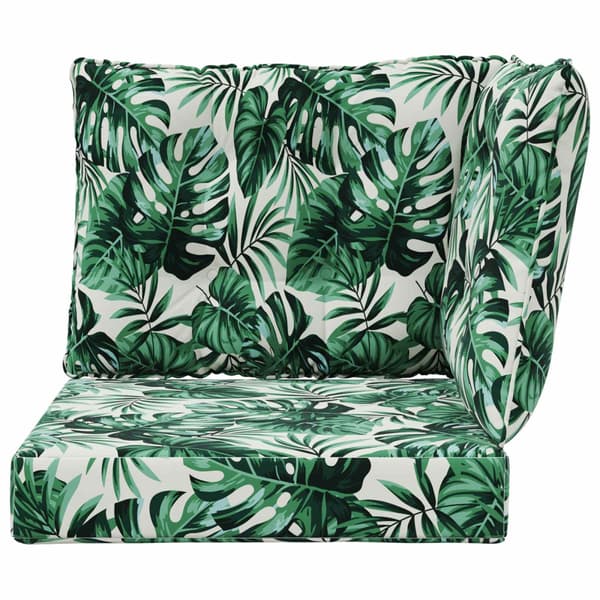 Utomhus Soffa Kudde 3 pcs Bladmönster Polyester