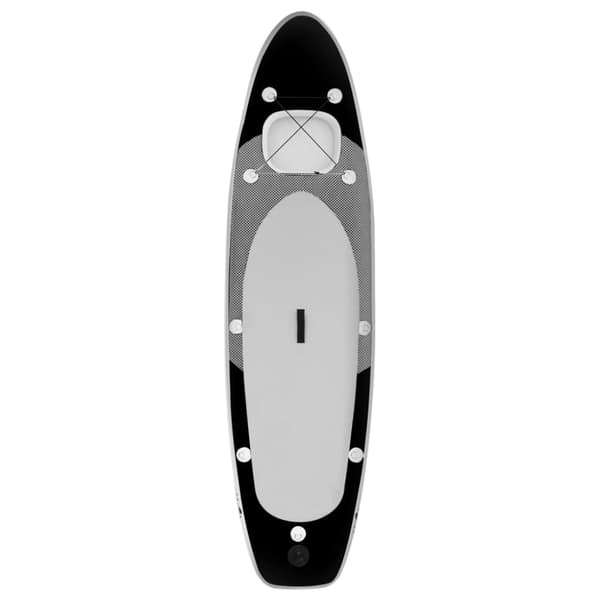 Upplåsbar SUP-bräda set svart 330x76x10 cm