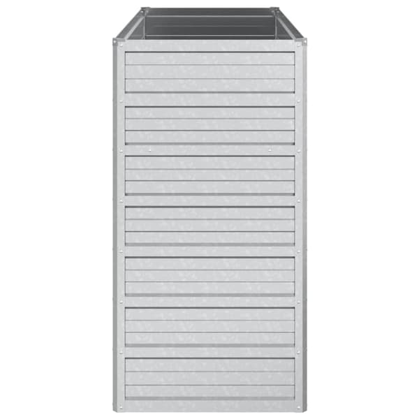 Odlingslåda upphöjd galvaniserat stål 100x40x77 cm silver