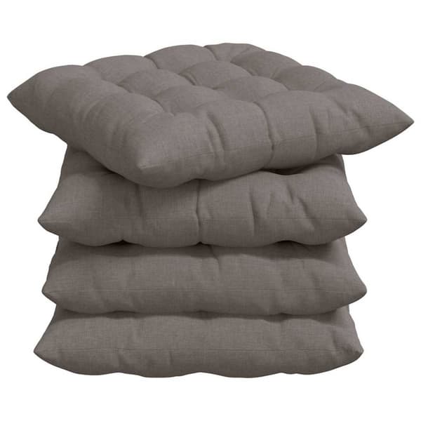 Sittkuddar 4 pcs Taupe 40 x 40 x 6 cm tyg