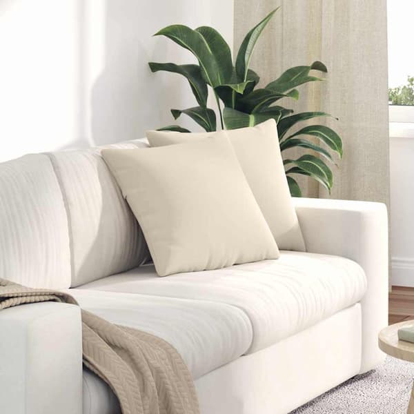 Sofakuddar 2 pcs Beige 45 x 45 cm tyg