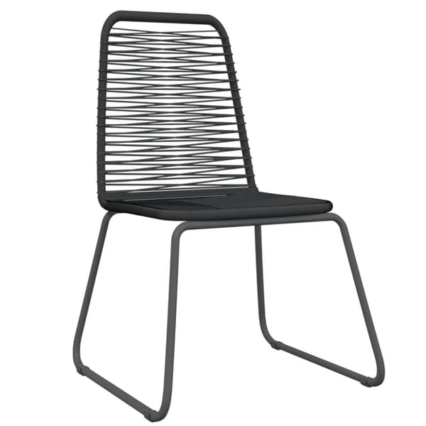 Matgrupp för trädgården 5 delar svart