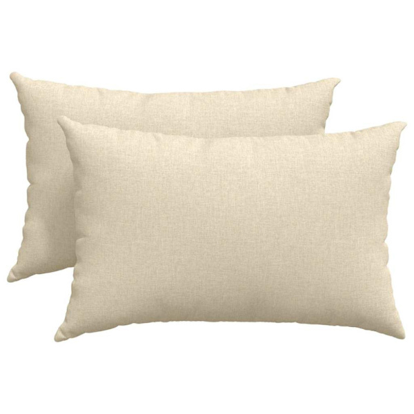 Sofakuddar 2 pcs Kräm 60 x 40 cm tyg