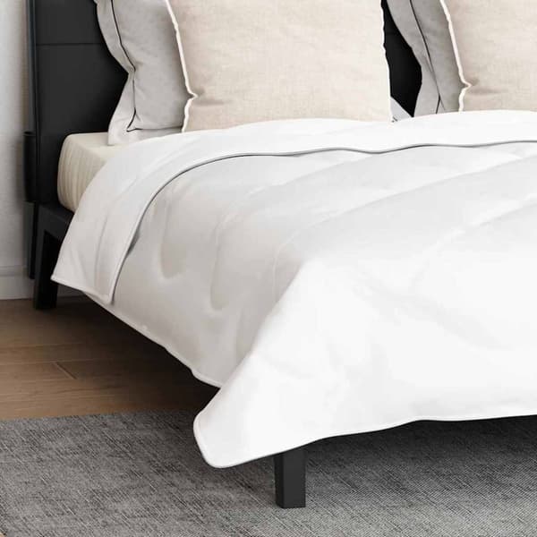 Duntäcke med Kuddar med kudde 3 pcs Vit Mikrofiber