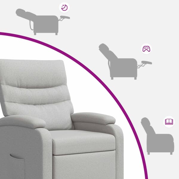 Massagefåtölj Moln Grå Tyg
