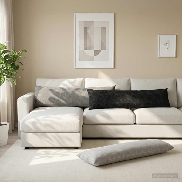 Kudde HEERLEN Antracit 40 x 145 cm Chenilletyg