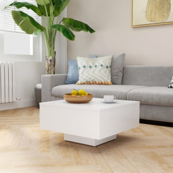 Soffbord vit 60x60x31,5 cm konstruerat trä