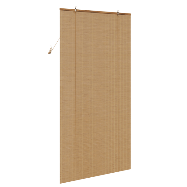 Rullgardin med gardiner Brun 120 x 220 cm Bambu