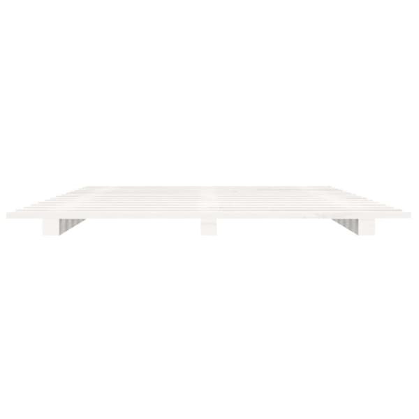 Sängram vit 90x190 cm massiv furu