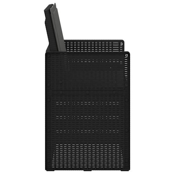 Trädgårdsmatstolar 2 pcs Antracit PP