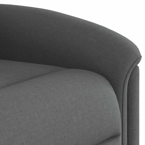 Elektrisk reclinerfåtölj mörkgrå tyg
