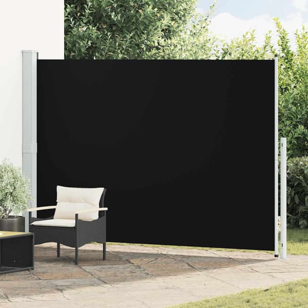Infällbar sidomarkis 200x300 cm svart