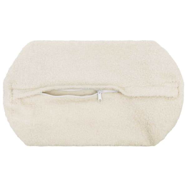 Kuddöverdrag 2 st HEERLEN Gräddvit Ø 15 x 40 cm Bouclé