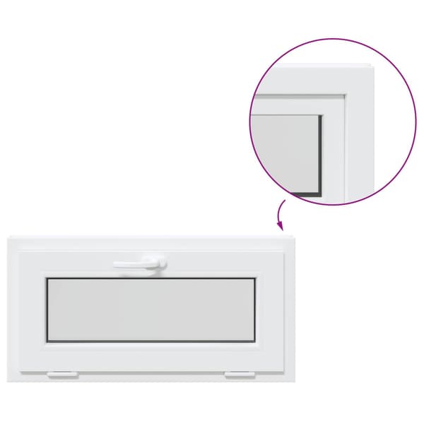 Tilt källarfönster RISOR 85 x 40 cm PVC och klart glas
