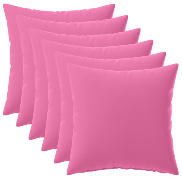 Kuddöverdrag 6 st HEERLEN Rosa 40 x 40 cm Polyester