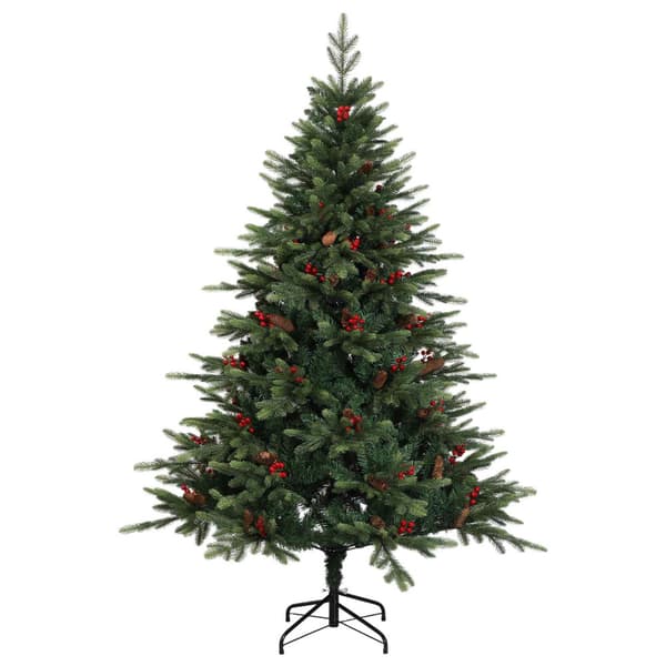 Plast Hingad Julgran 120 cm 150 LED-lampor Varmvit PE & PVC