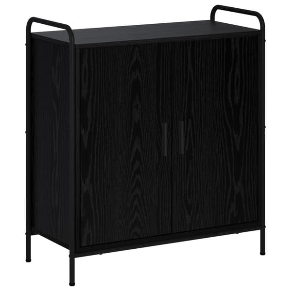 Sideboard Svart ek 97 x 33 x 81 cm Konstruerat trä