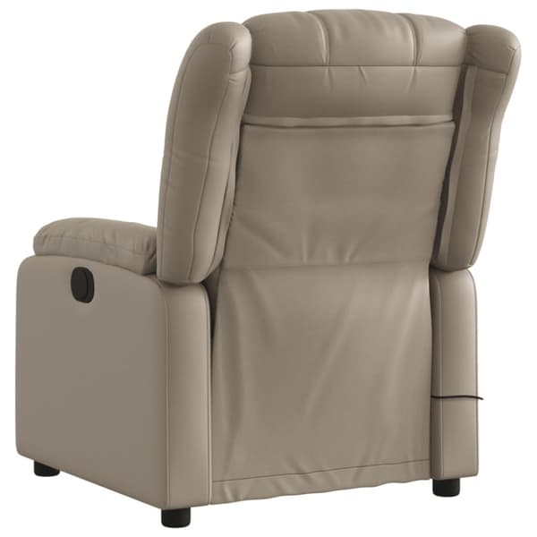 Elektrisk massagefåtölj cappuccino konstläder