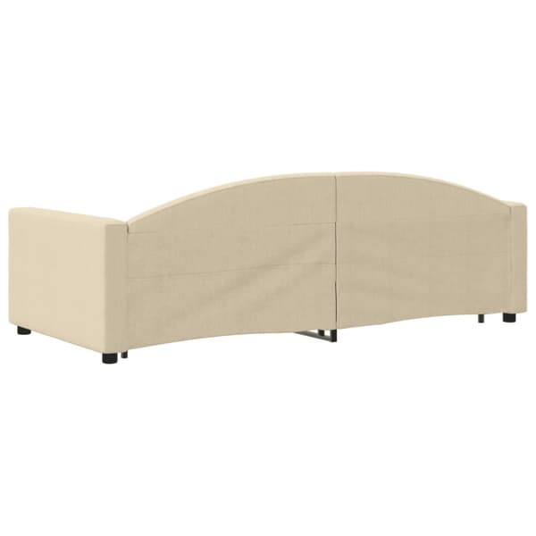 Dagbädd utdragbar gräddvit 90x200 cm tyg