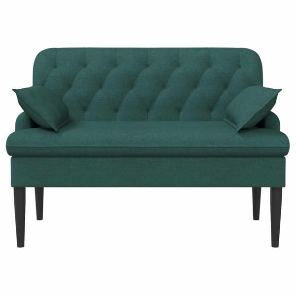 Loveseat med knapprapport Mörkgrön 111 x 68 x 80 cm Tyg