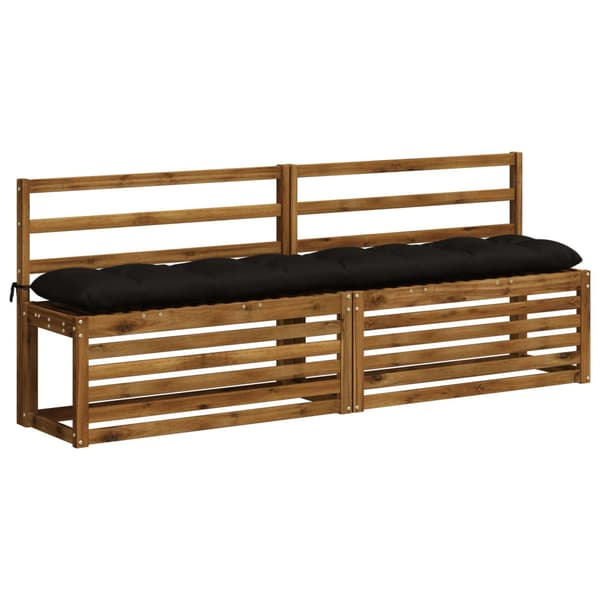 Bänk kudde VIANEN 100% Polyester Svart 200 x 30 x 12 cm