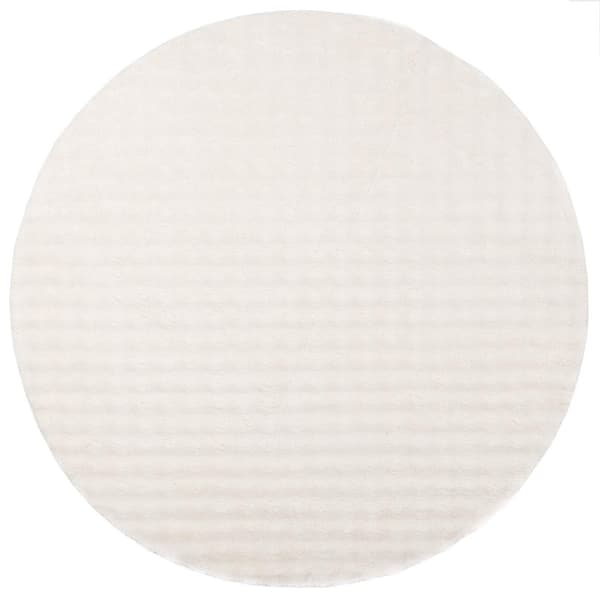 Områdesmattor Rund SIROLO Kräm Ø 200 CM Polyester
