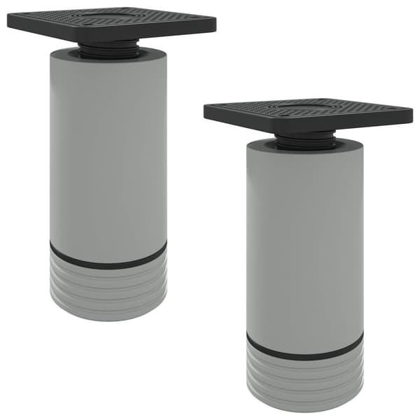 Möbelfötter Justerbar 2 pcs Vit 64 x 64 x 100 mm PP