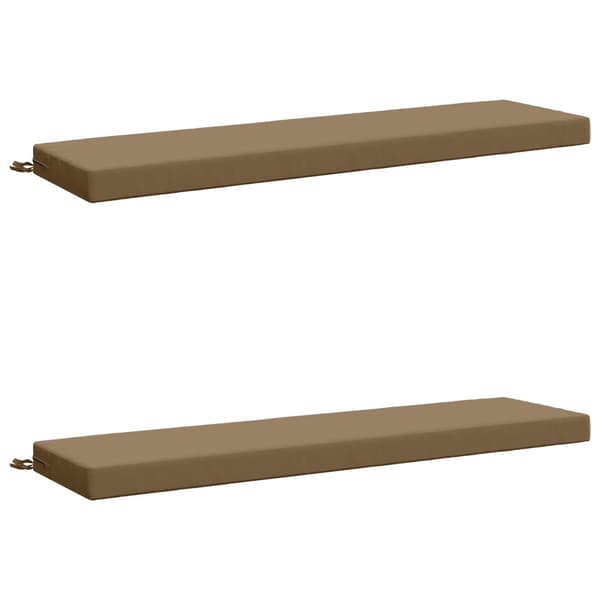 2-delade Bänk Kuddar SOEST 2 st 100% Polyester Taupe
