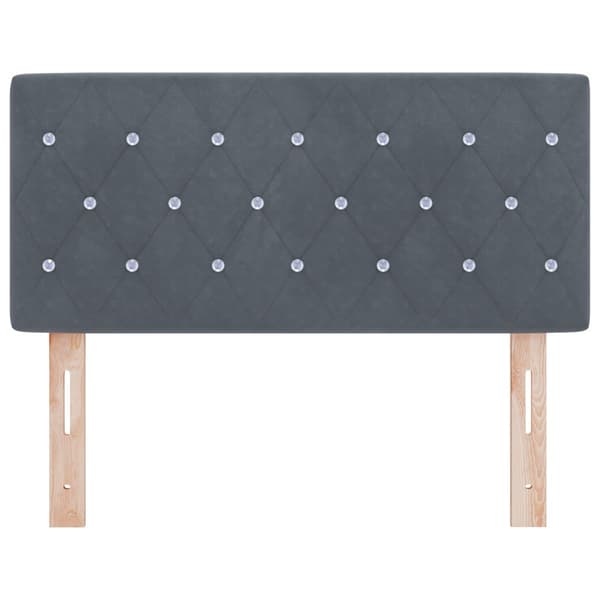 Huvudgavel Mörkgrå 90 cm Sammet