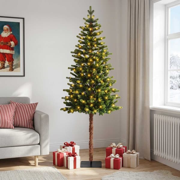 Plast Hingad Julgran 180 cm 300 LED-lampor Varmvit