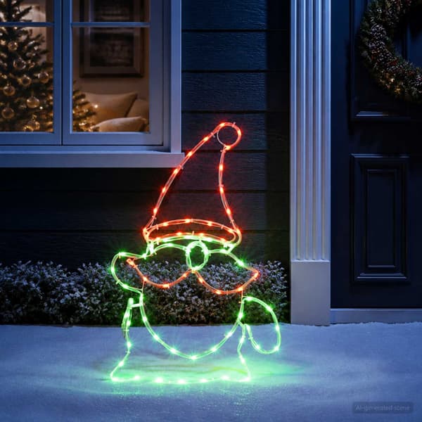 LED-tomte LOVIISA 80 LED-lampor Mångfärgad och 38 x 60 cm