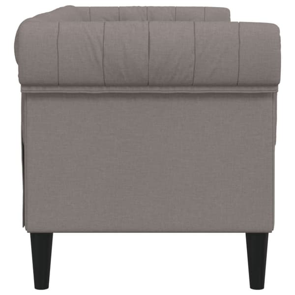 Chesterfieldsoffa 2-sits taupe tyg