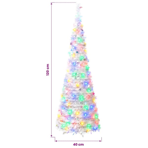 Pop-up-julgran med LED-belysning 120 cm 50 LED-lampor