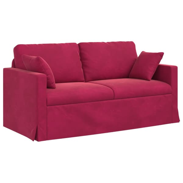 Soffset 2 pcs Vinröd 158 x 78 x 80 cm Sammet