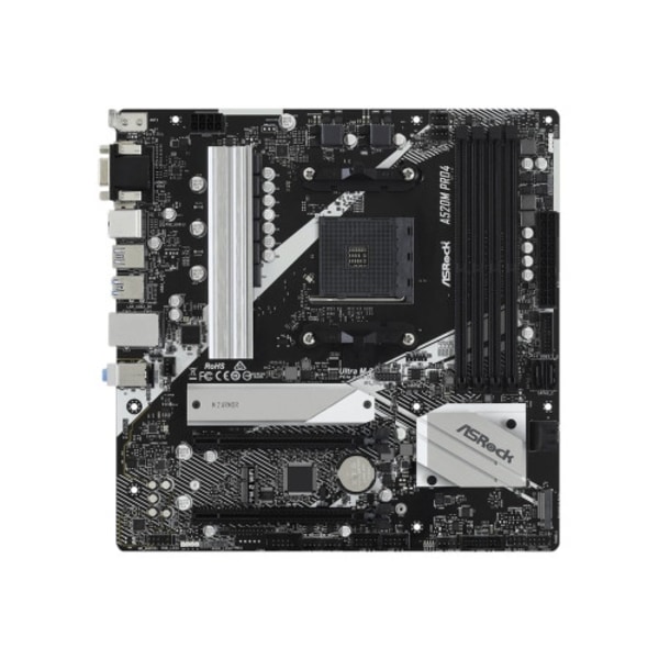 ASRock A520M Pro4 - moderkort - micro ATX - Socket AM4 - AMD A520
