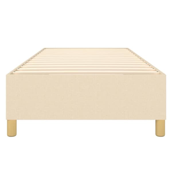 Boxspring-sängram cremefärgad 80x200 cm tyg