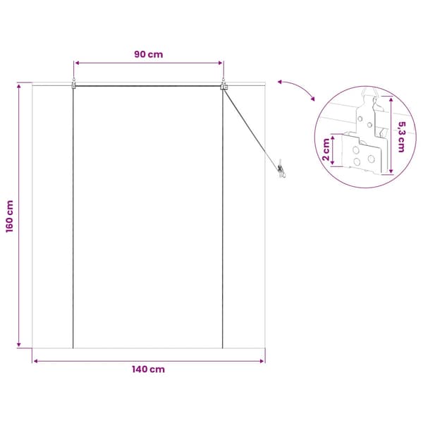 Rullgardin Naturlig 140 x 160 cm Bambu